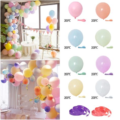 Pcs Inch Pastel Candy Colors Macarons Balloons Multicolors Latex Round Baloons Birthday