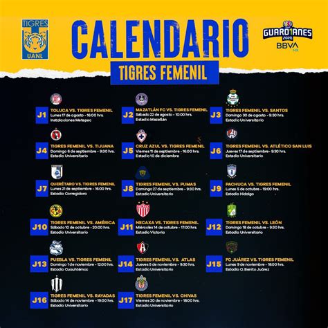 How to watch tigres femenil vs querétaro femenil live tv and stream. Tigres UANL Femenil: Calendario Guard1anes 2020 - Garra Tigre