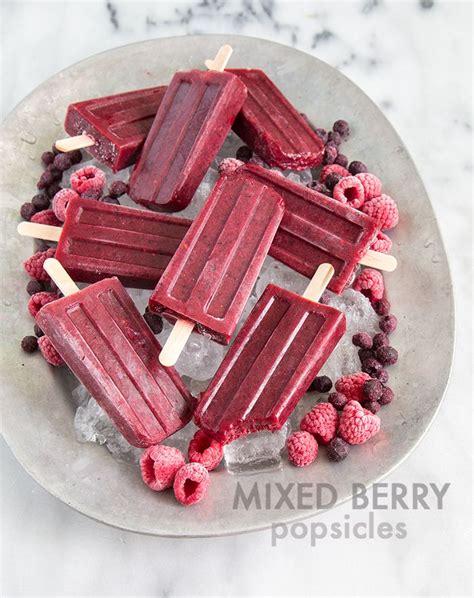 Mixed Berry Popsicles The Little Epicurean Recipe Berry Popsicles
