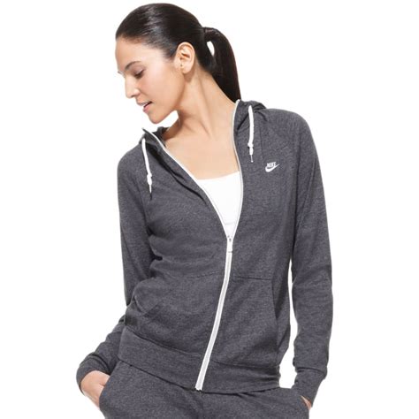 Nike Time Out Long Sleeve Zip Up Hoodie In Gray Lyst