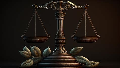 Scales Of Justice Graphic Illustration Vector Dark Background