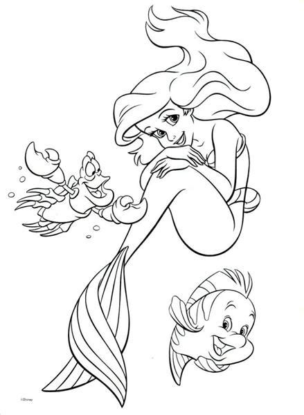 Ariel and dog max coloring page from the little mermaid category. Princess Ariel Little Mermaid Coloring Pages | Learn To ...