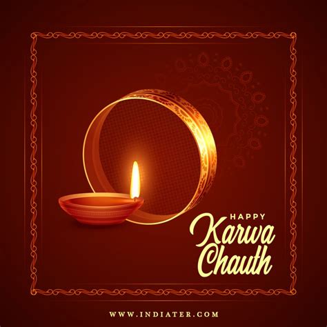 Decorative Indian Festival Karwa Chauth Background Indiater