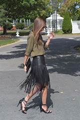 A Love Affair { Fringe and Faux Leather } | Fringe skirt outfit, Fringe skirt, Fringe leather skirt