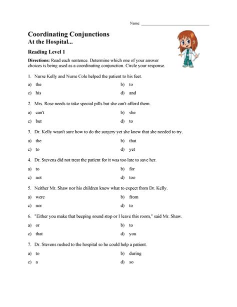 Conjunctions The Cure For Your Run Ons Worksheets