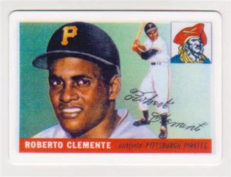 1955 Topps Roberto Clemente 164 Rookie Porcelain Replica Card Property Room