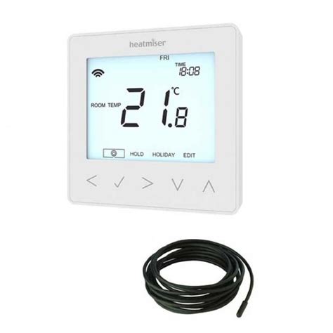 Heatmiser Neostat E Electric Thermostat White V2