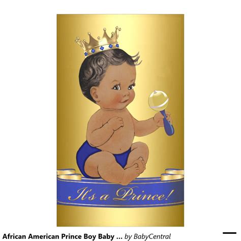 African American Prince Boy Baby Shower Banner Zazzle Prince Baby