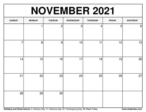 20 Calendar 2021 November Free Download Printable Calendar Templates ️