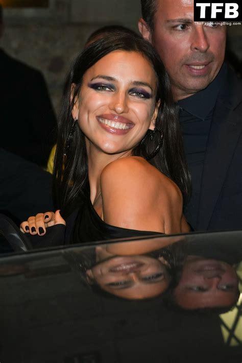 Irina Shayk Shows Off Her Sexy Legs As She Arrives To Versace After