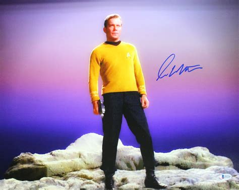 William Shatner Autographedsigned Star Trek 16×20 Photo Bas 25031