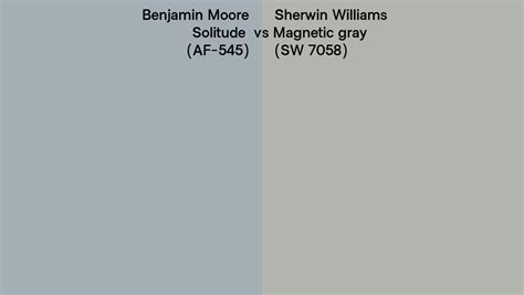 Benjamin Moore Solitude Af 545 Vs Sherwin Williams Magnetic Gray Sw