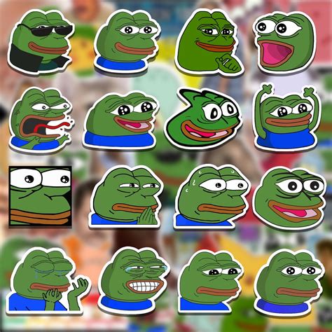Pepe The Frog Twitch Emote Sticker Bomb Pack Laptop Stickers Etsy