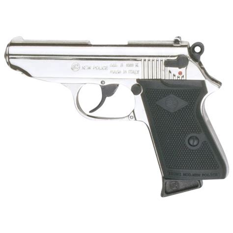 James Bond Style Nickel Finish 8mm Blank Firing Automatic Gun