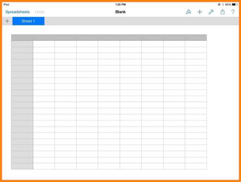 Basic Excel Spreadsheet Template