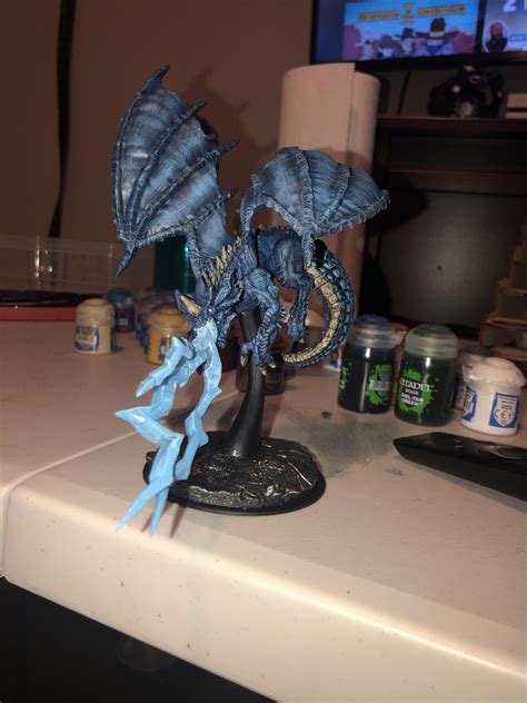 First Time Painting A Model This Big Blue Dragons Are My Second