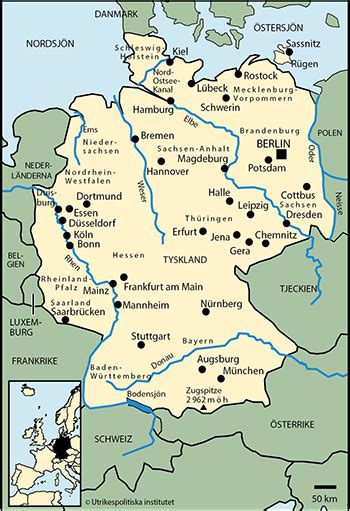 Germany is called tyskland in danish, norwegian and swedish because that is how deutschland was rendered. Tyskland − Geografi och klimat | Utrikespolitiska institutet