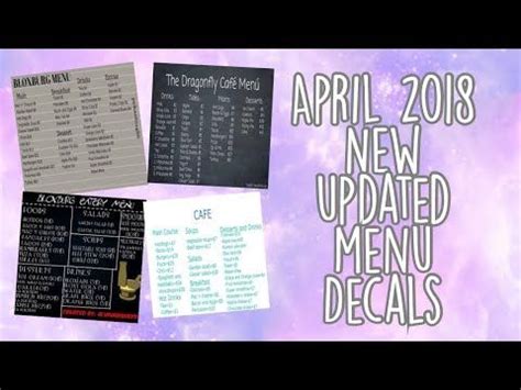 Today i made bloxburg menu decals. Roblox Bloxburg - New Updated Menu Decal Id's - YouTube