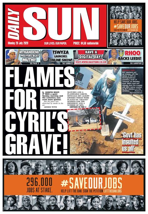 Daily Sun July 20 2020 Newspaper Get Your Digital Subscription