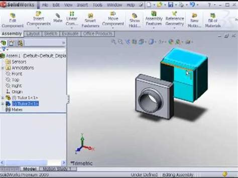 The extruded cut feature can be found on the features tab in the command manager interface as shown in figure 1. SolidWorks Tutorial Learn SolidWorks Lesson2 Assembly ...