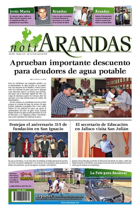NOTI ARANDAS Edición impresa 1101 by NOTI ARANDAS Issuu