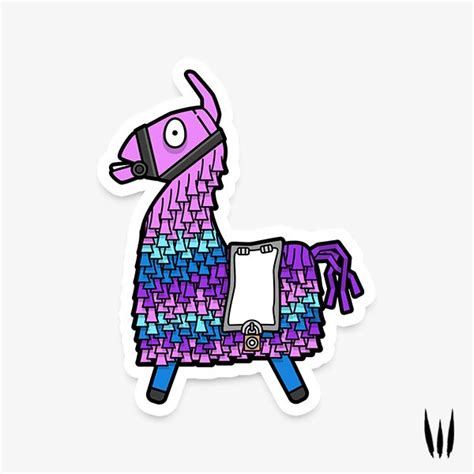 Fortnite Loot Llama Gaming Vinyl Sticker Designed By Wildethang Cute