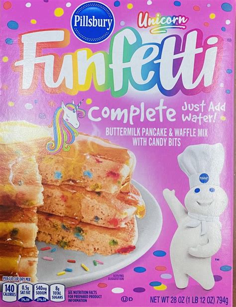 Pillsbury Funfetti Unicorn Complete Buttermilk Pancake And Waffle Mix 28