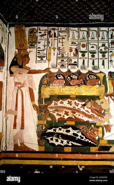 Queen Nefertari Wall Painting In The Tomb Of Queen Nefertari