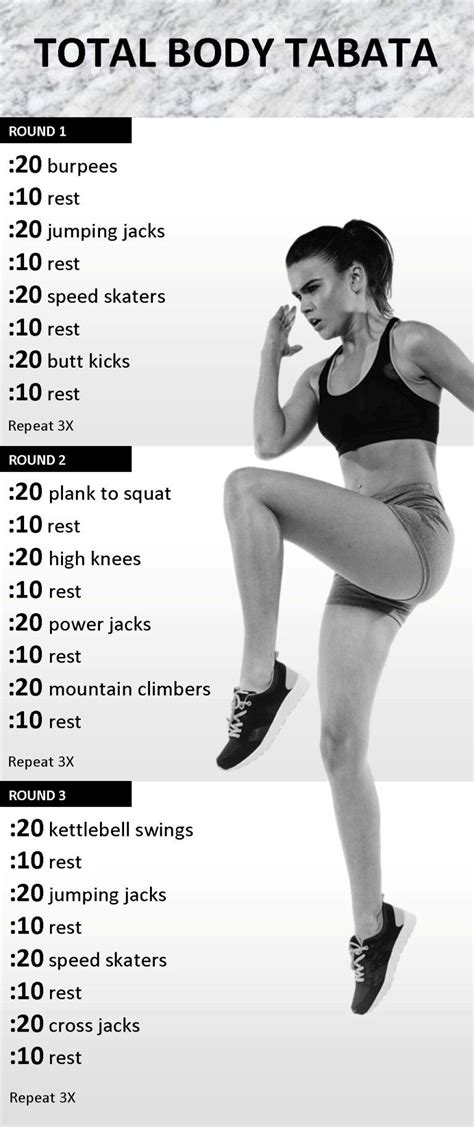 Total Body Tabata Workout Minute Workout Experiments In Wellness