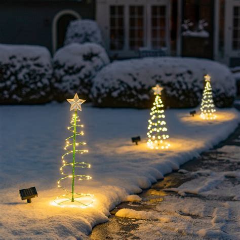 Touch Of Eco Outdoor Solar 70 Led Spiral Christmas Tree Décor