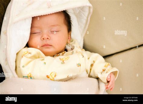 Newborn Baby Sleeping Portrait Stock Photo Alamy