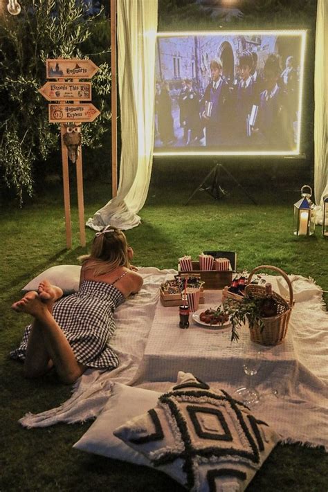 backyard movie night party outdoor movie nights party night outside