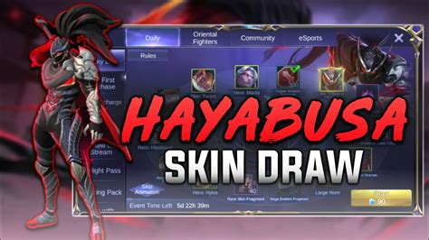 Hayabusa Shadow Of Obscurity Epic Skin Draw Mobile Legends Youtube