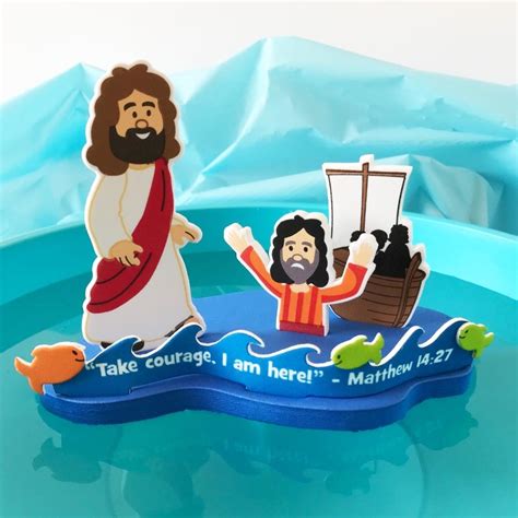 3d Jesus And Peter Walk On Water Floating Craft Kit Oriental Trading