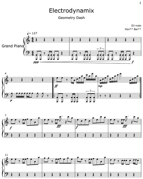 Electrodynamix Sheet Music For Piano