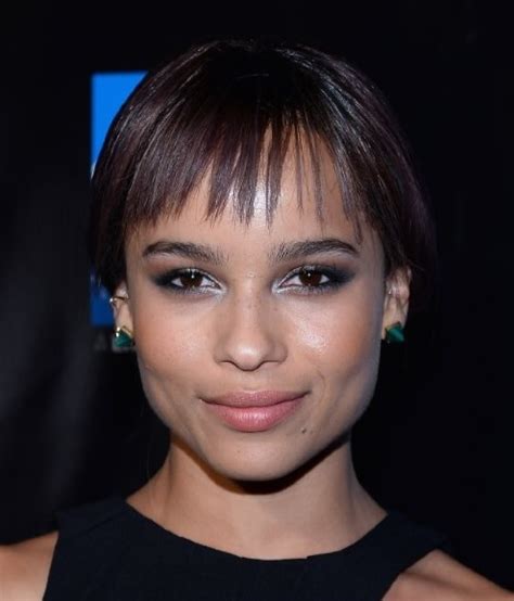 Zoe Kravitz Ultra Short Bob Wispy Bangs Uk Careforhair