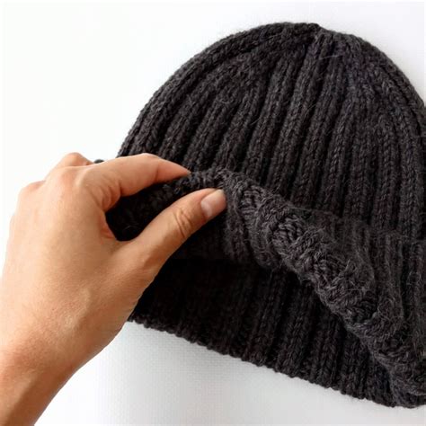 Mens Alpaca Wool Beanie Rib Knit Hat For Men Winter Hand Etsy