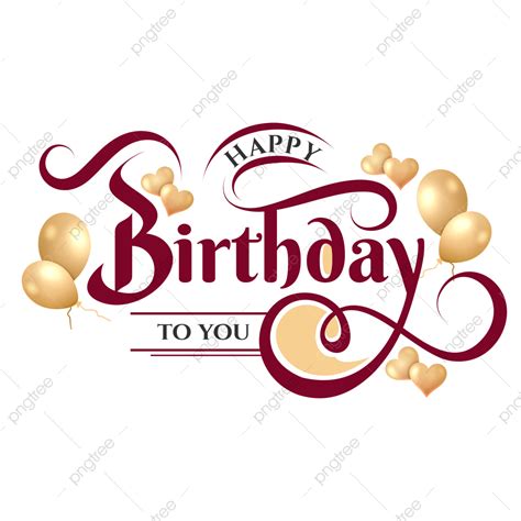 Happy Birthday Balloons Lettering Transparent Png Svg