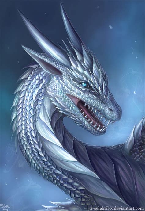 Silver Dragon Commission By X Celebril X On