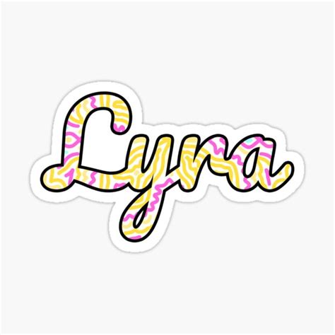 Lyra Handwritten Name Sticker For Sale By Inknames Redbubble