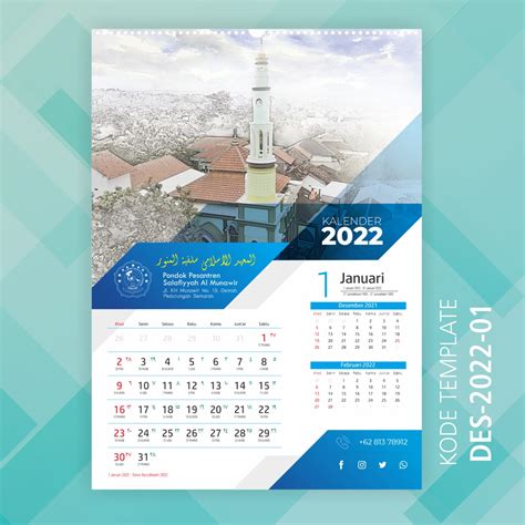 Desain Kalender 2022 Corel Draw Des 2022 01 Shopee Indonesia
