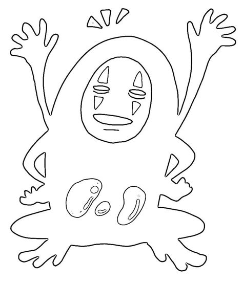 No Face Spirited Away Coloring Pages