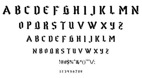 Goth Stencil Font