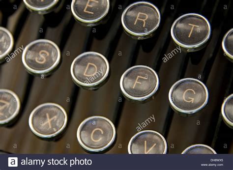 Closeup Of A Vintage Typewriter Keyboard Stock Photo Alamy