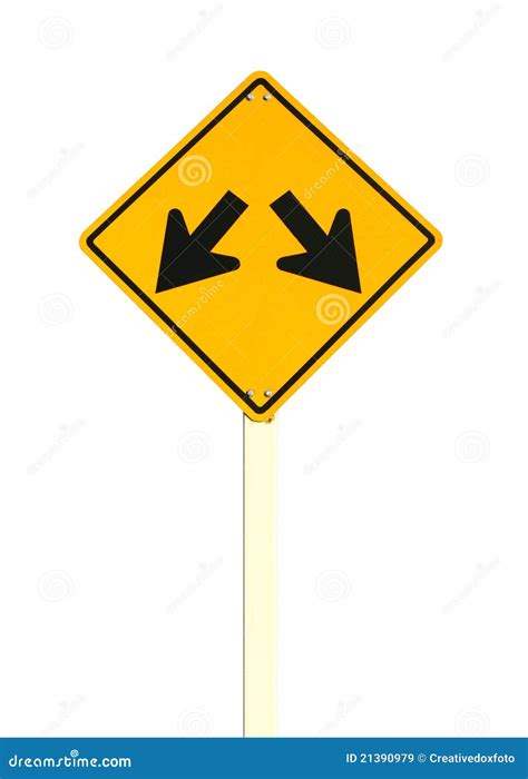 3 Way Intersection Signthree Separate Signs Traffic Signs Royalty