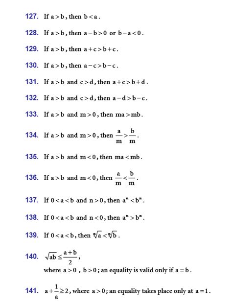 Math Formulas For Algebra Mathematics Info