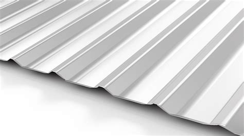 White Background 3d Illustration Of Metal Sheet Roofing With Steel Roof