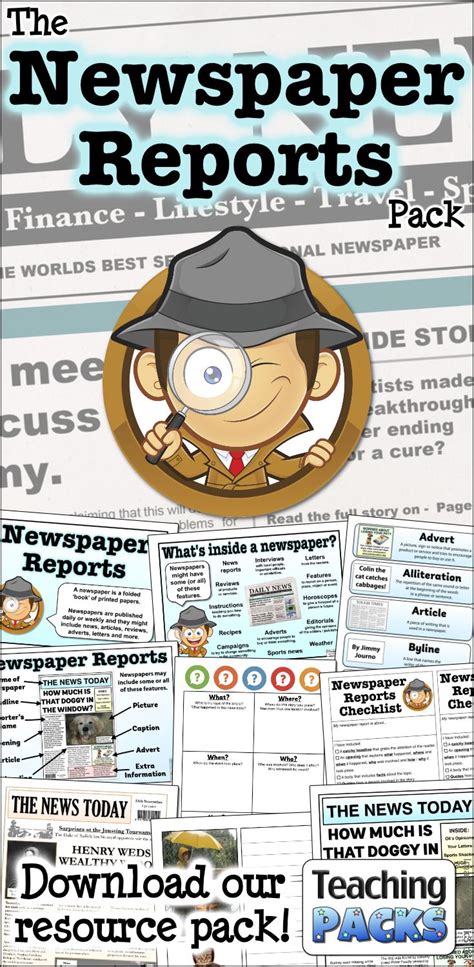 The Newspaper Reports Teaching Pack Student Newspaper Report Writing