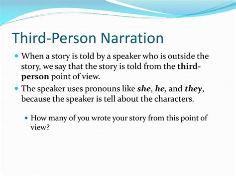 PPT - Differences Between First-and Third-Person Narration PowerPoint Presentation - ID:2337474