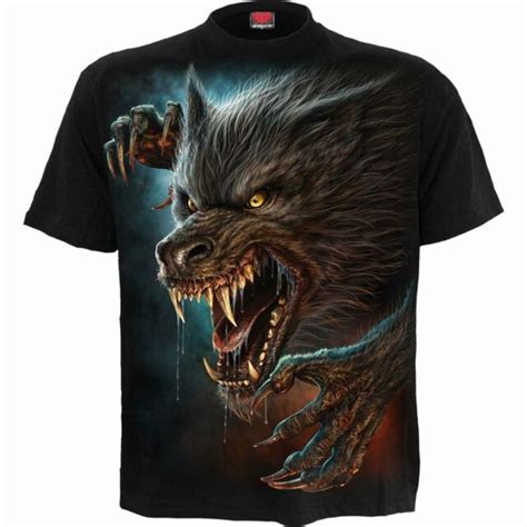 Spiral Direct Wild Moon Werewolf Wolf Mens Short Sleeve T Shirt Horror New Ebay
